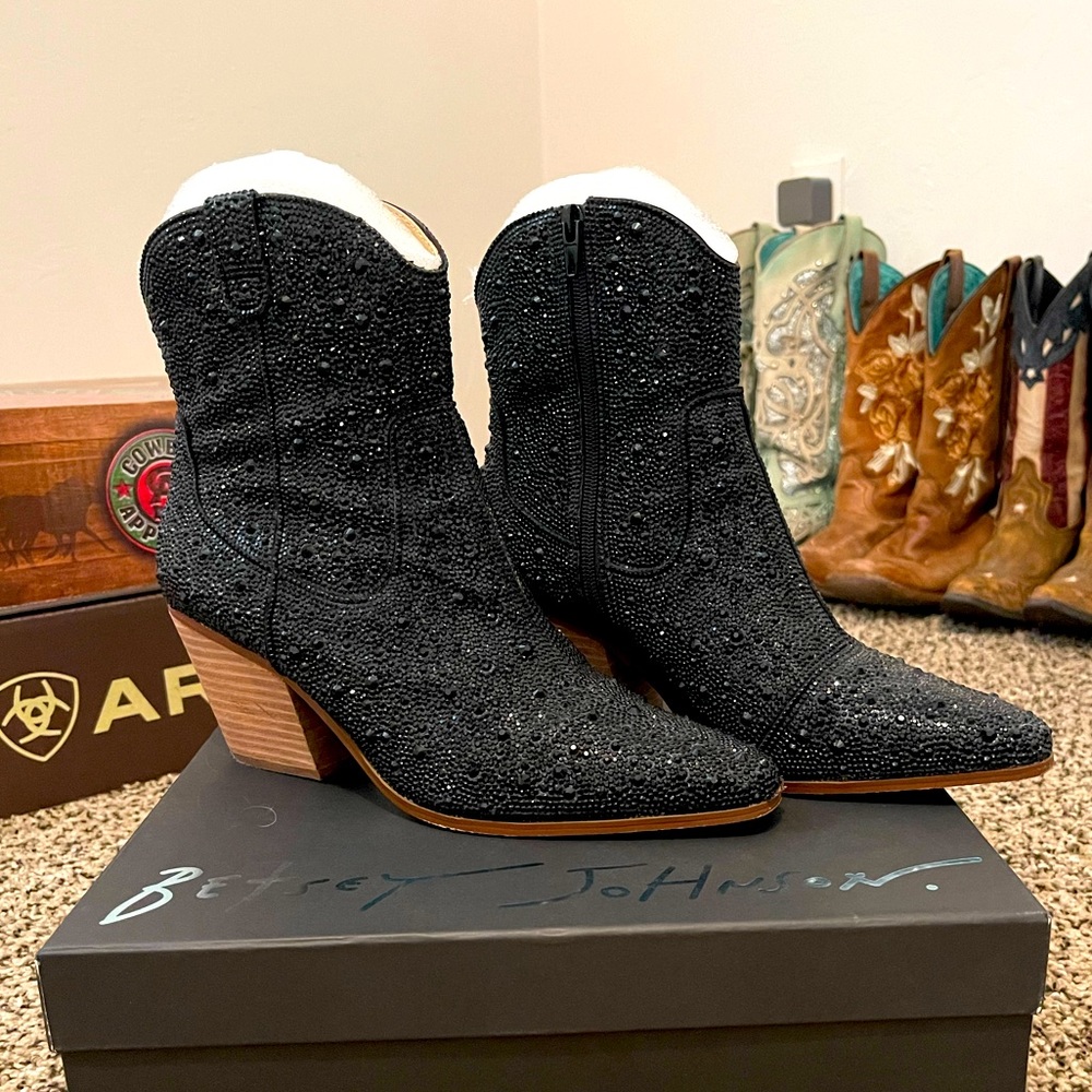 Betsey Johnson rhinestone boots